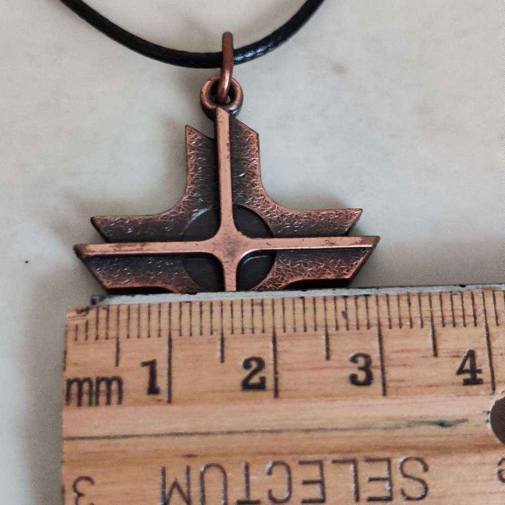 Vintage Modernist Copper Cross - Picture 7 of 11